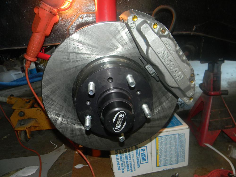 Z32 calipers on my 240z Brakes, Wheels, Suspension and Chassis HybridZ